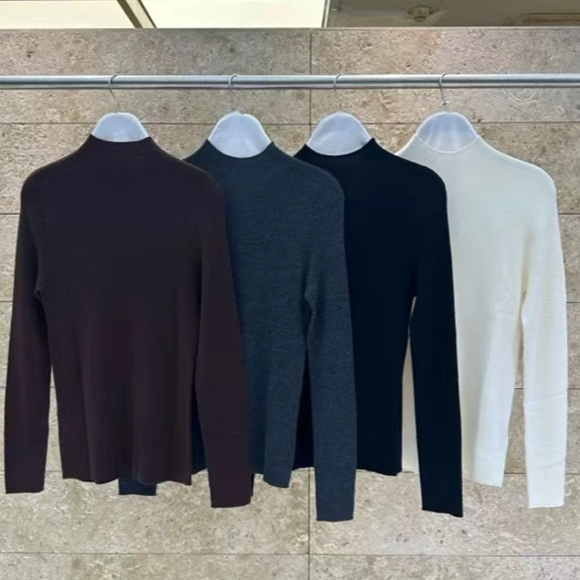 半高领长袖高弹无缝拼接打底衫 8005