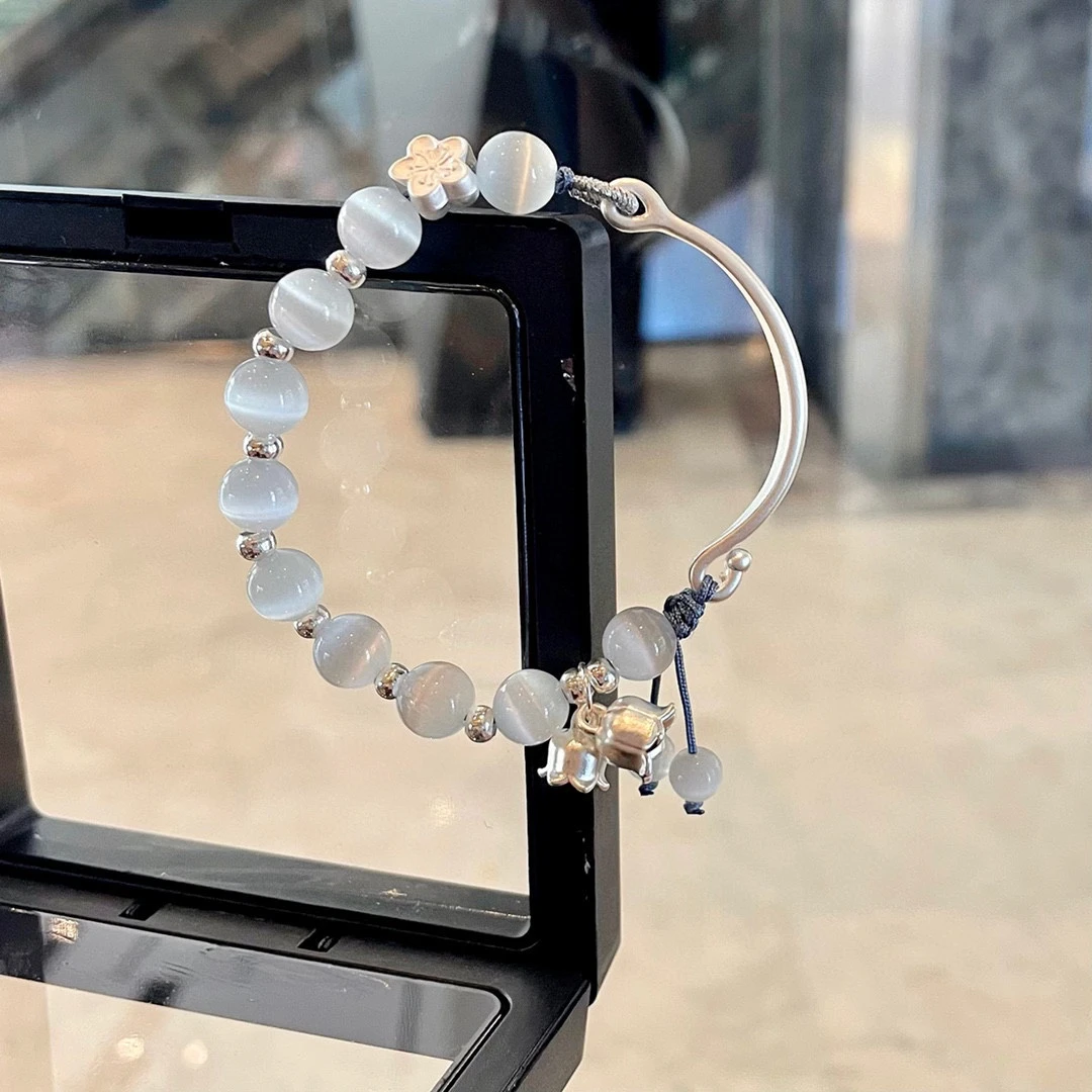 足银手链 铃兰花手链女