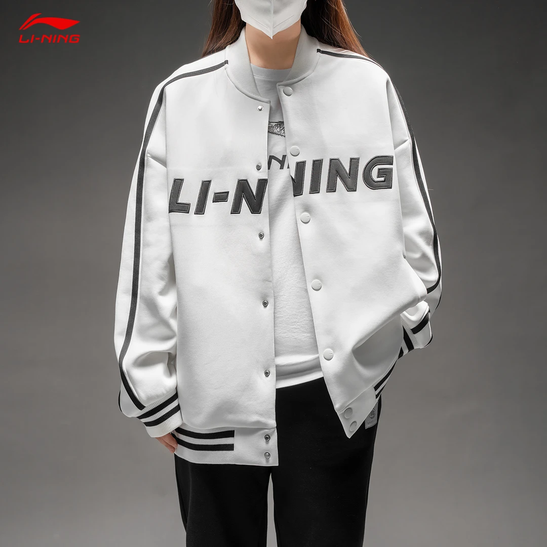 李宁外套男女棒球服2025新款春秋季宽松潮流针织开衫休闲卫衣学生
