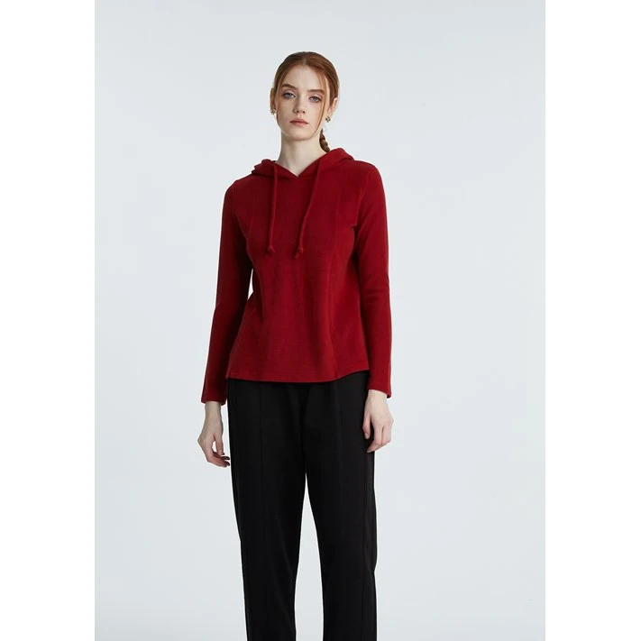 水淼 冬季新款连帽德绒打底衫 9436