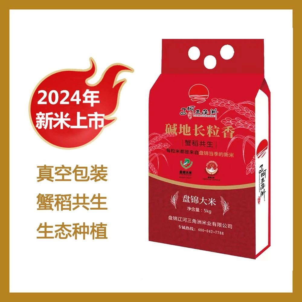 2024年新米辽河三角洲东北盘锦碱地长粒香米5kg真空包装包邮劲道