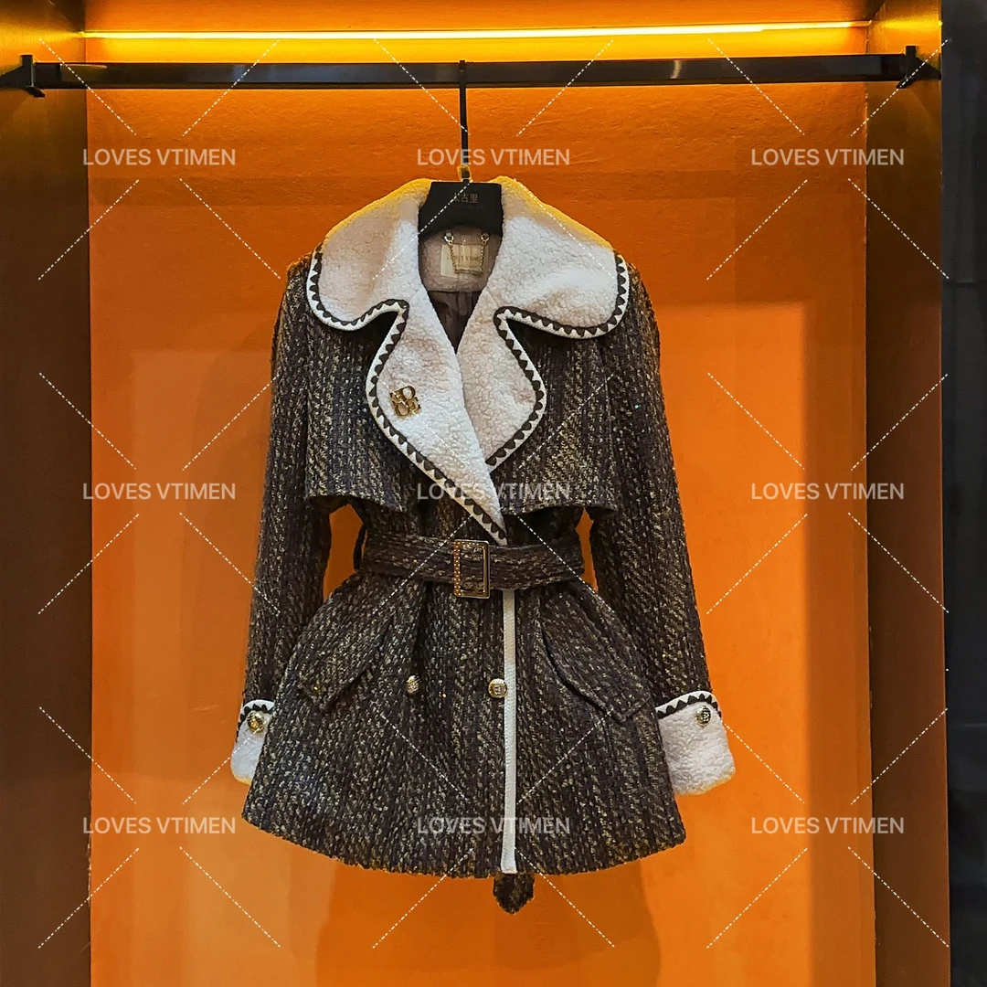 【大鬼专属】白鸭绒秋冬设计师轻奢气质拼接羽绒服外套LOVES-A1210