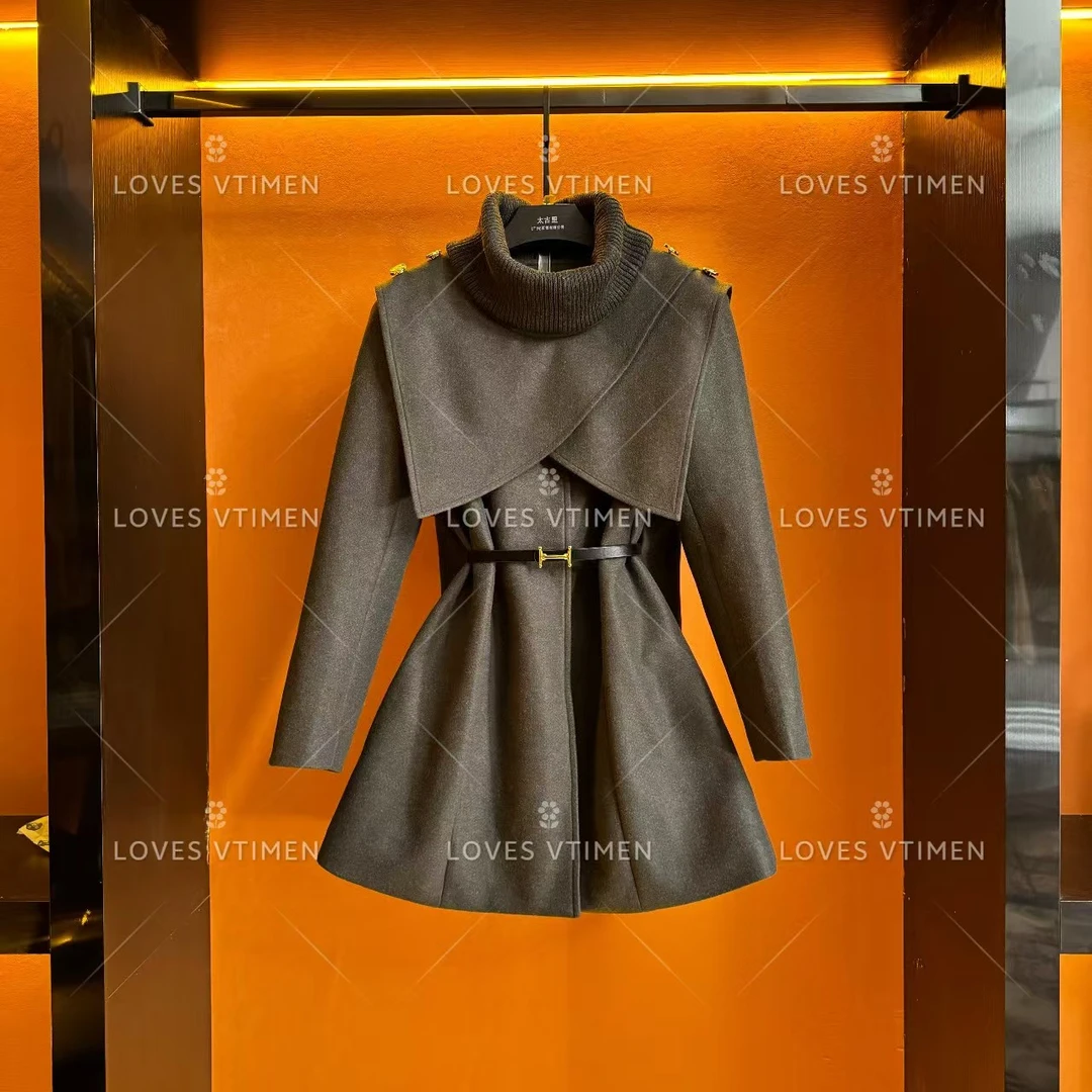 【大鬼专属】白鸭绒羊绒真两件套显瘦收腰羽绒服LOVES-A1323