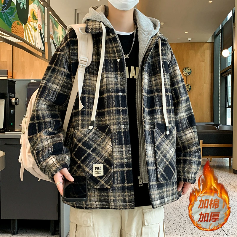 秋冬款外套棉衣13岁男孩初高中学生14加厚棉服15青少年大童冬装潮