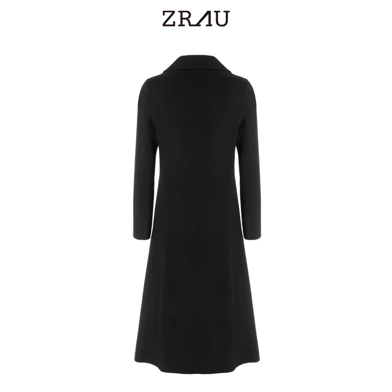 ZRAU毛呢百搭中长款秋冬双面呢女装94080245936