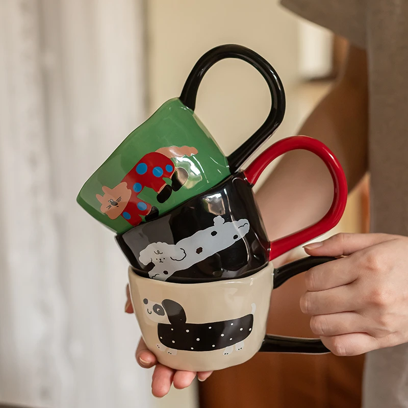 精东家大耳朵陶瓷马克杯家用高颜值办公室情侣对杯网红早餐咖啡杯