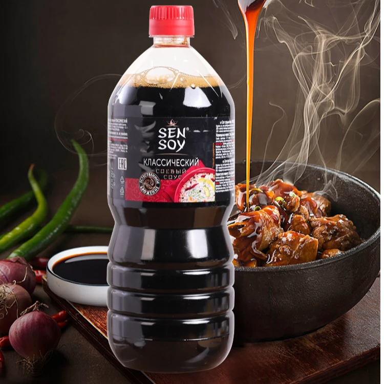 俄罗斯进口拉茜娅经典口味酱油（酿造酱油）1000毫升烹饪厨房调味品