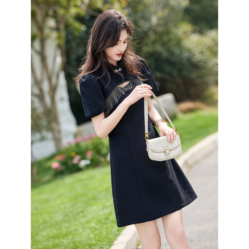 时尚短袖连衣裙SXL24059