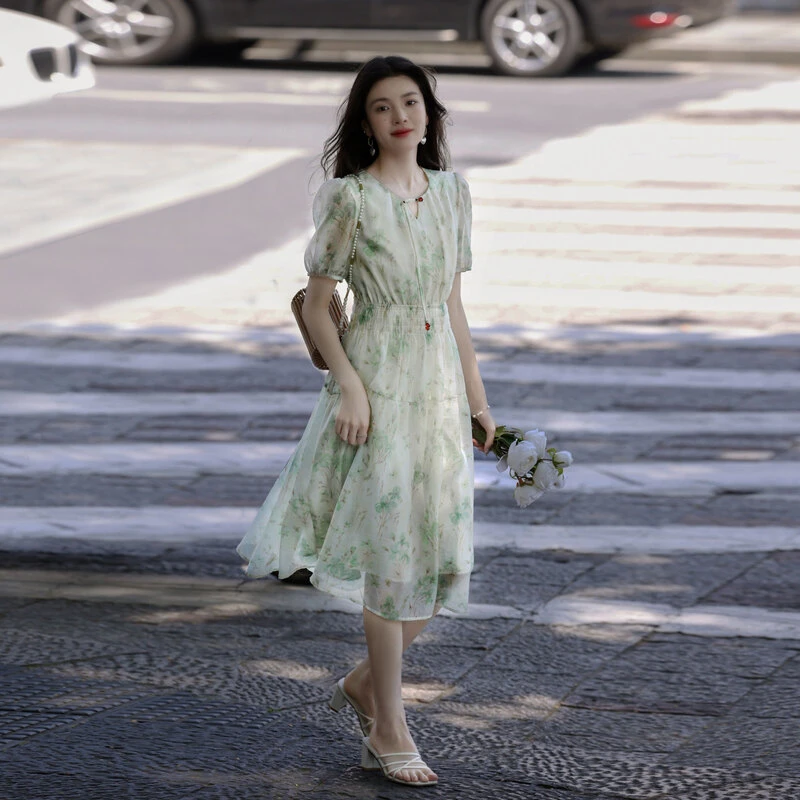 时尚短袖连衣裙SXL24131