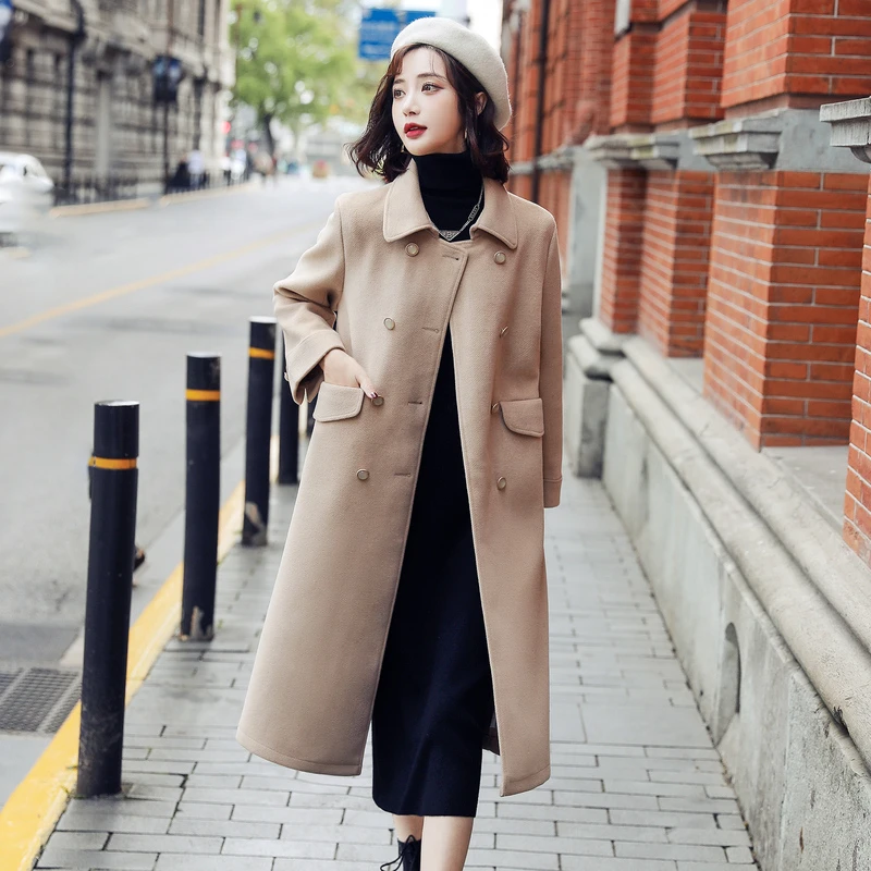 时尚气质毛呢大衣外套SXN21079