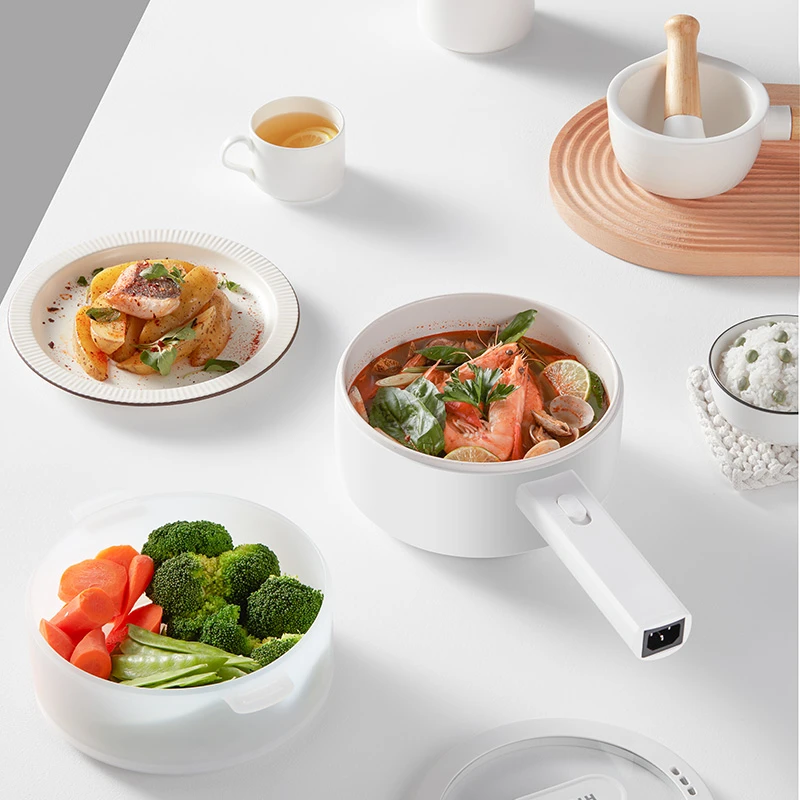 【三耀甄选】HYUNDAI多功能电煮锅电火锅家用宿舍煮面锅一体锅
