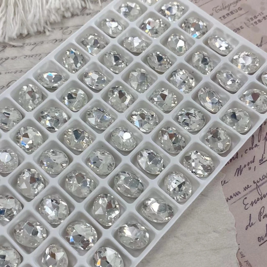 CY（30颗）春柚美甲饰品 网红新款透白鸽子蛋美甲钻饰品8*10mm