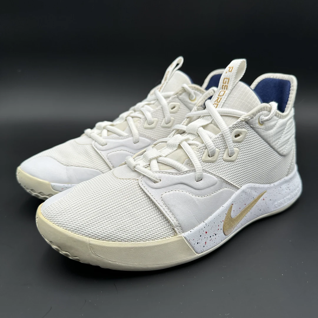 （42码）耐克Nike PG3篮球鞋/白/95新无盒/AO2608-100/公价1999