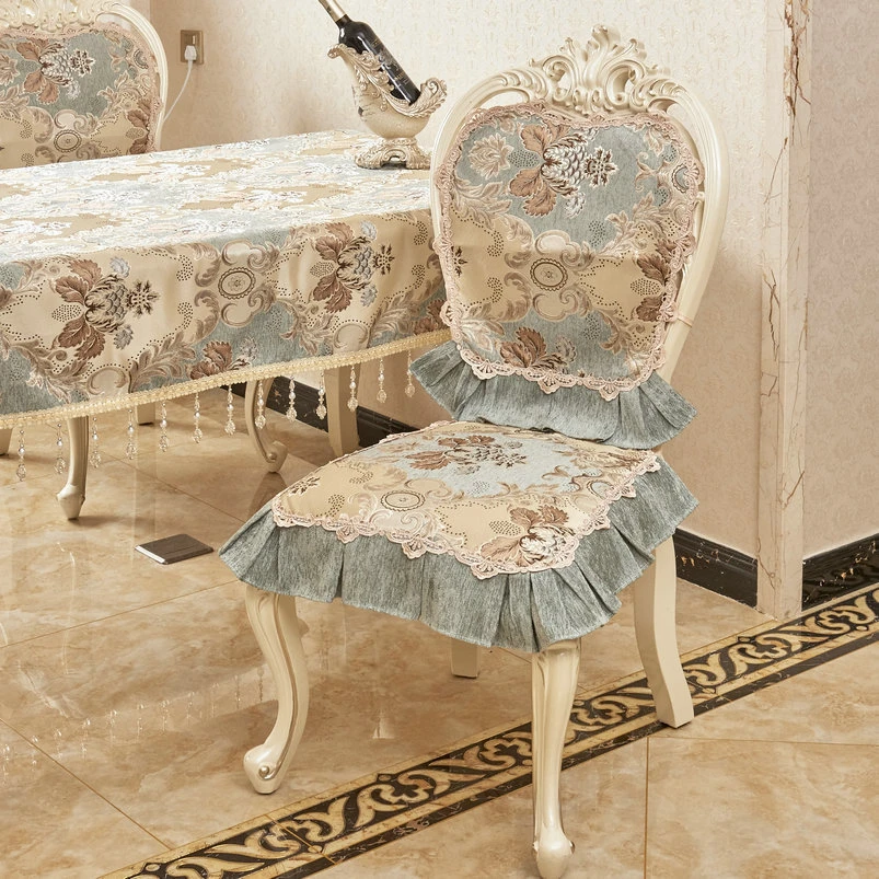 欧式餐椅套罩椅子垫家用座椅防滑背巾坐垫屁垫靠椅垫桌布四季通用