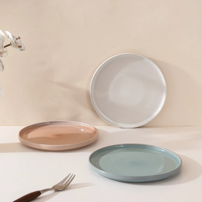 礼温「极简风西餐盘」家用牛排盘陶瓷平盘盘子菜盘釉下彩餐具ZB88