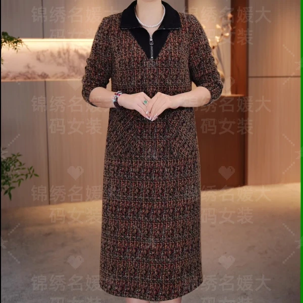 【F】大码女装连衣裙遮肉显瘦加肥加大款收腰显瘦SXE-24-736