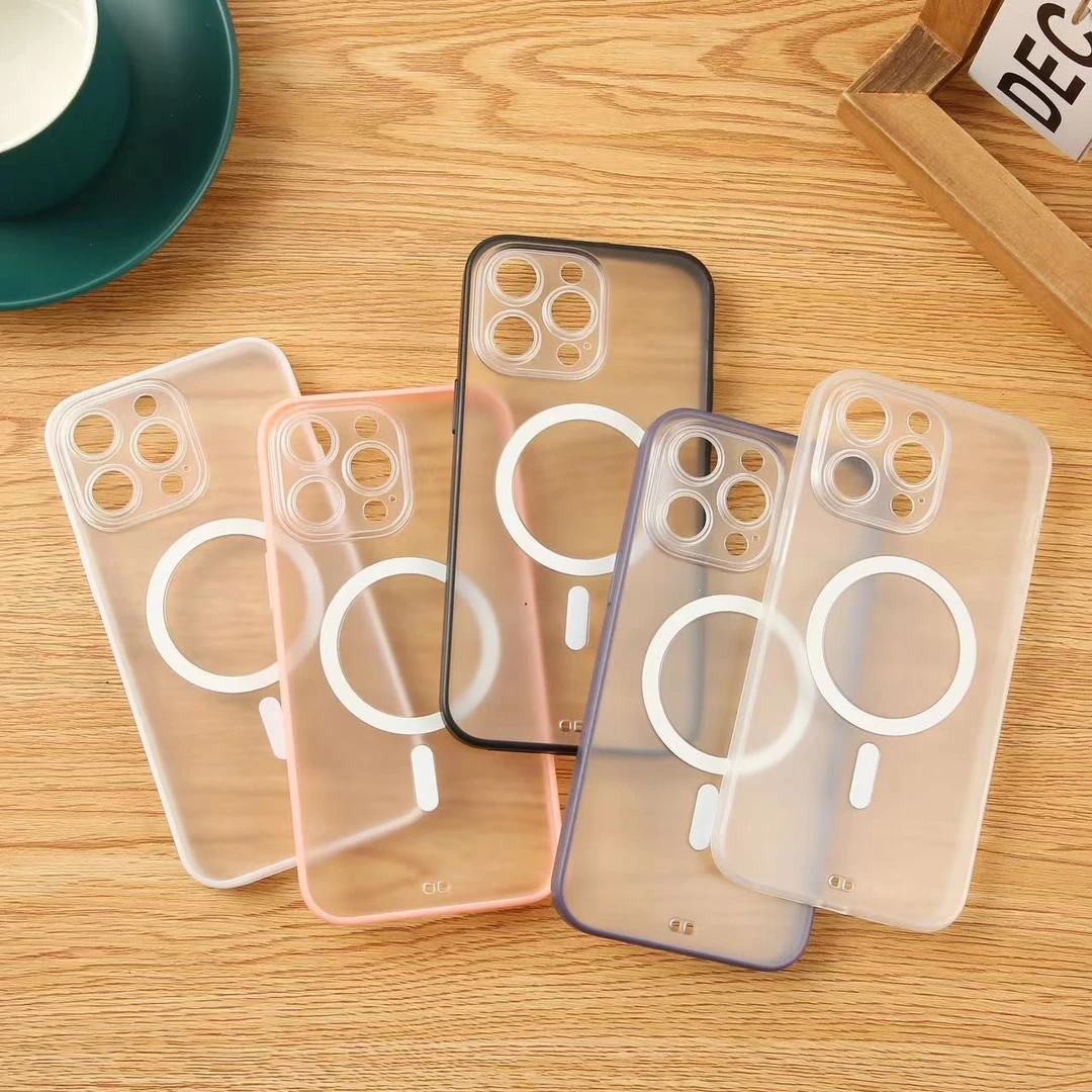 Magsafe磨砂质感苹果14promax磁吸手机壳iPhone13pro防尘全包透明