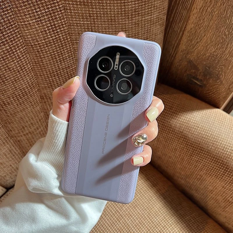 适用华为mate50pro手机壳新款熏衣紫mate40E情侣40RS保时捷P50Pro