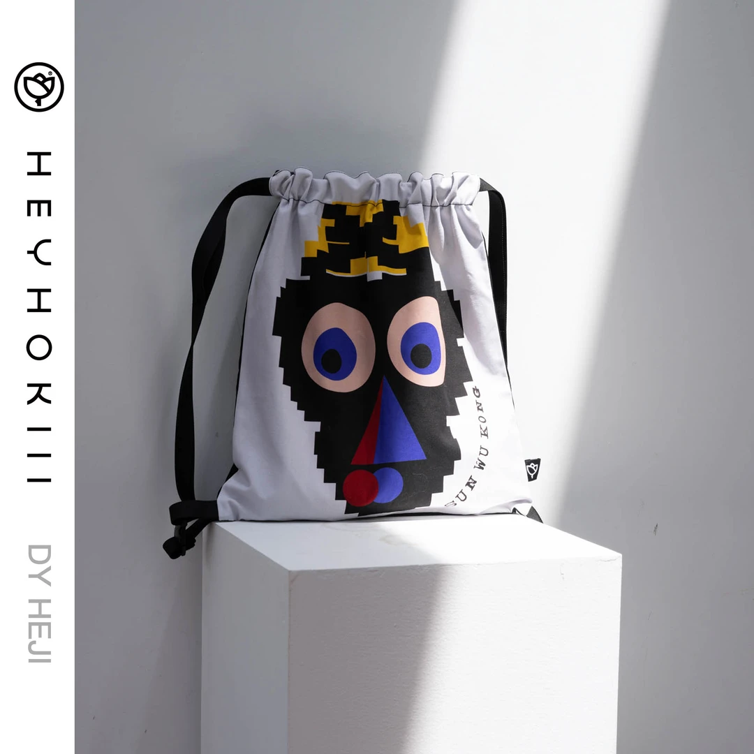 heyhokiii嘿何几2023新款包包女原创设计学院帆布包双肩包大容量