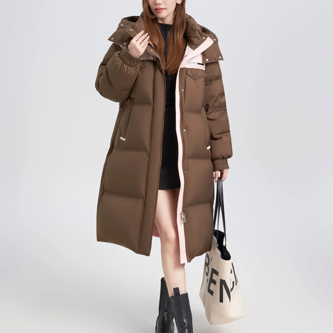 2023年女士中长款休闲羽绒服HD23988