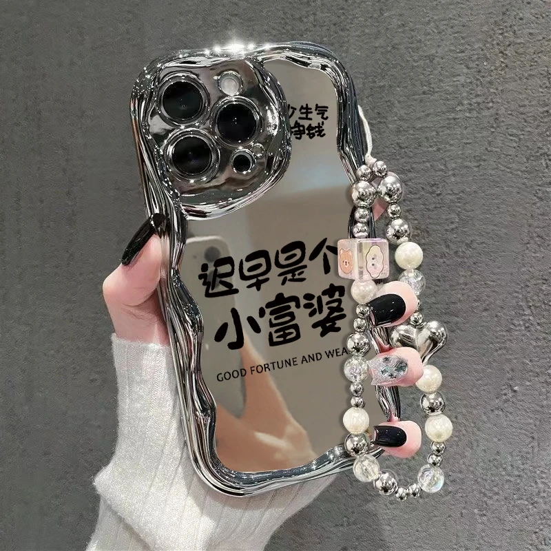 小富婆手机壳手链支架电镀个性新款潮流适用苹果VIVO华为OPPO小米
