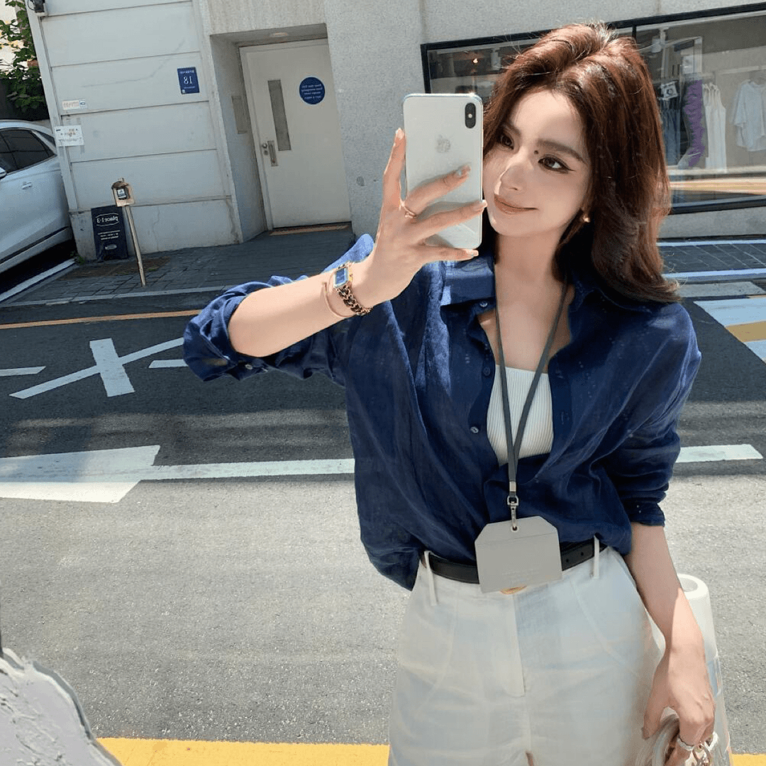 气质淑女高级感百搭女上衣时尚学院风小个子夏装丁达尔穿搭2024年