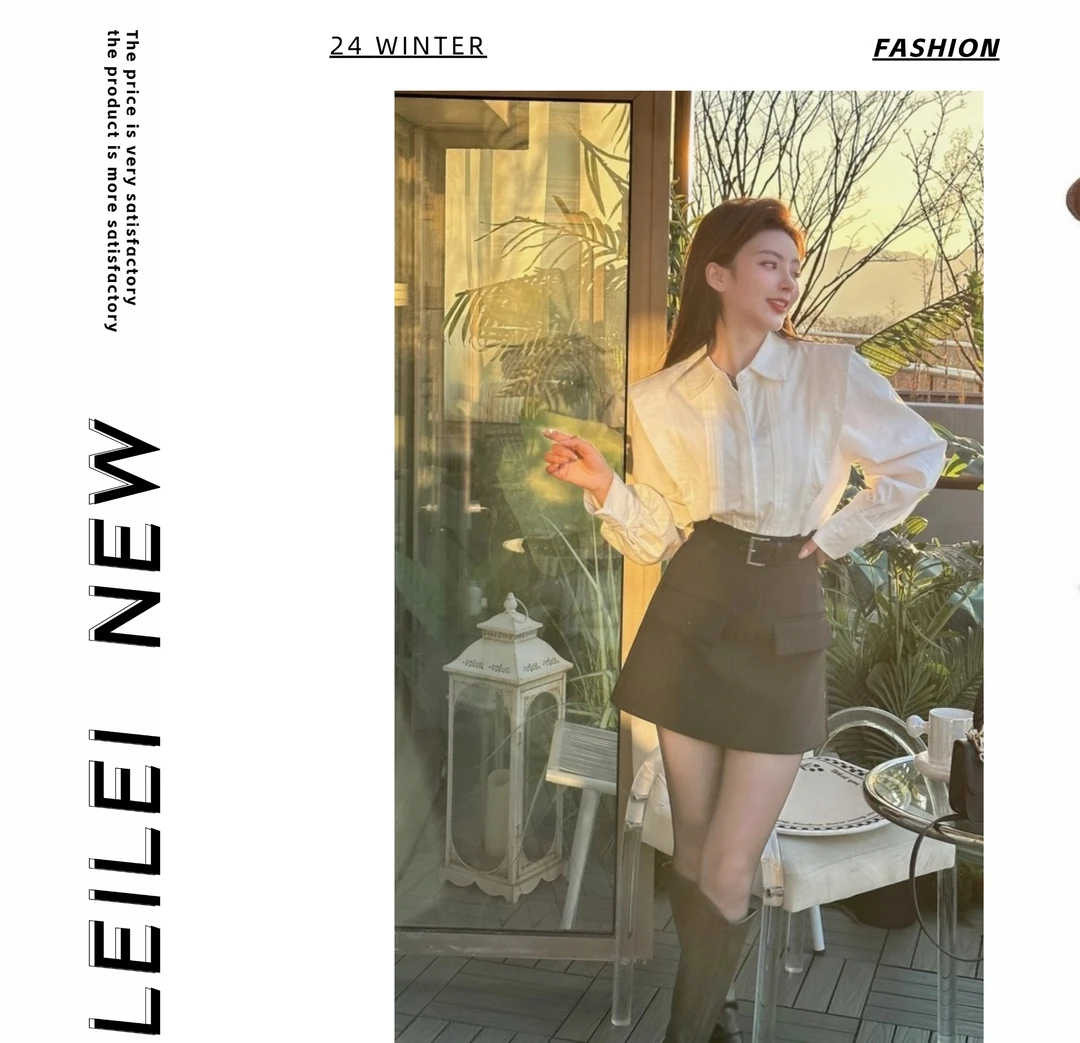 【磊磊分享】春季上新前褶皱衬衫百搭时尚气质显瘦上衣小香风#2207