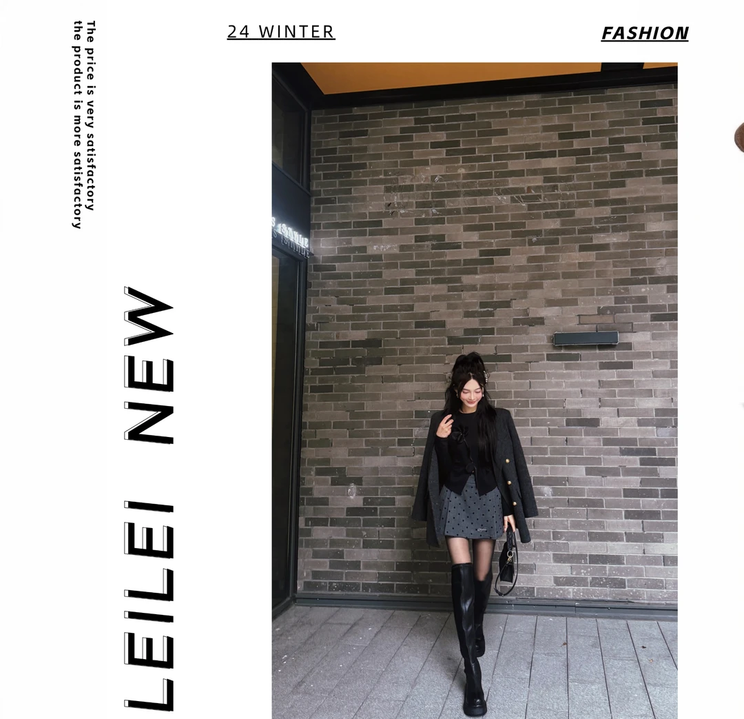 【磊磊分享】羽绒70羊毛双排扣系皮带收腰毛呢外套（送腰带）118