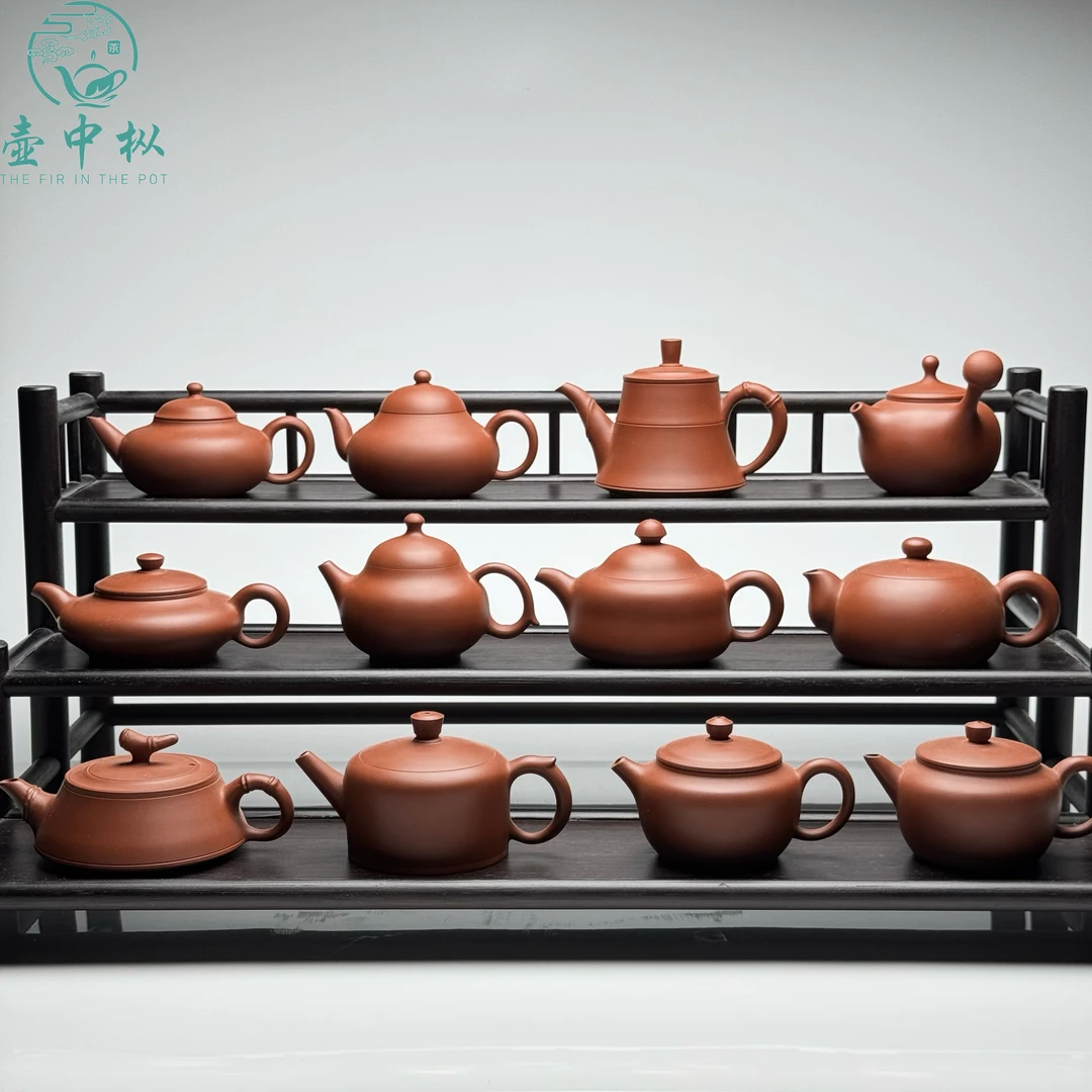 正宗潮州手拉壶章锦松全手工亲工制作朱泥壶陈腐老朱泥矮梨壶水平