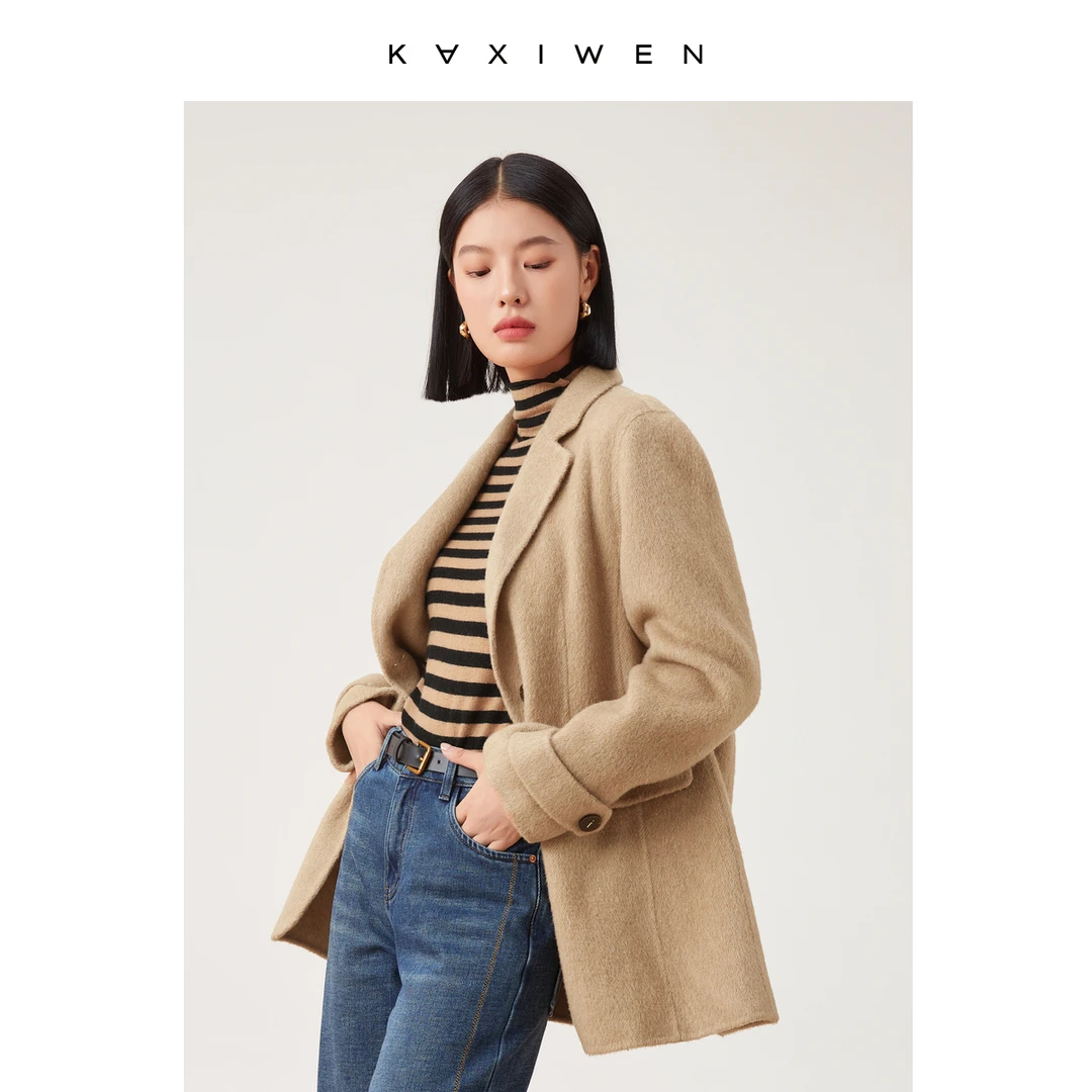 【达人专属】腰带装饰设计感厚外套气质羊毛大衣X09BDE8639