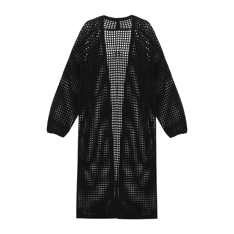 【直播专享】网格镂空针织开衫N6526