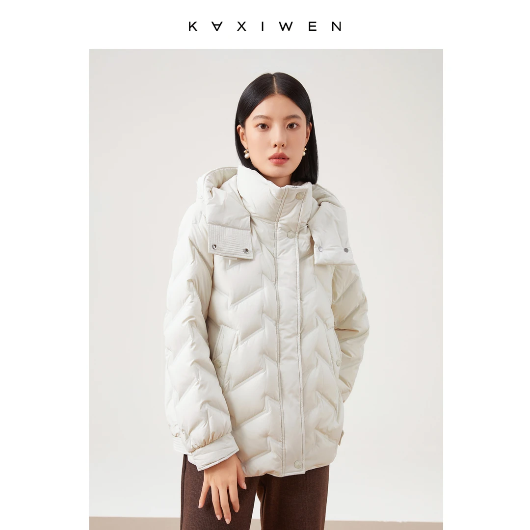 显瘦高级感加厚休闲连帽羽绒服X10BYE8697