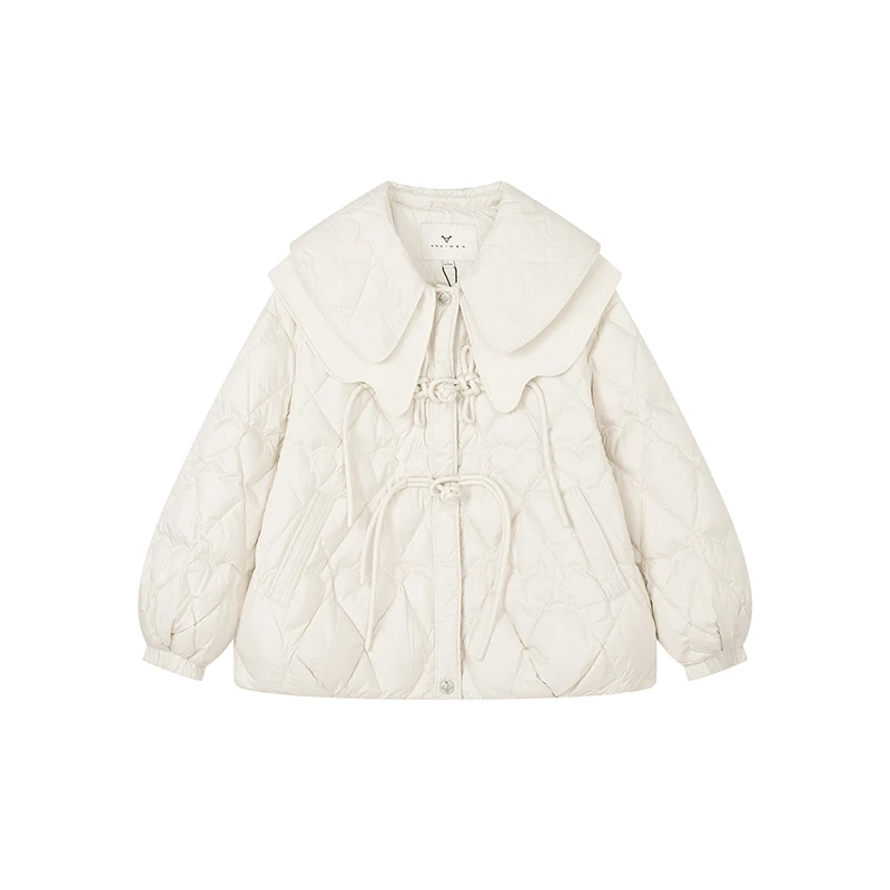 【达人专属】国风流苏盘扣羽绒服双层娃娃领轻暖时尚外套X09BYS8632