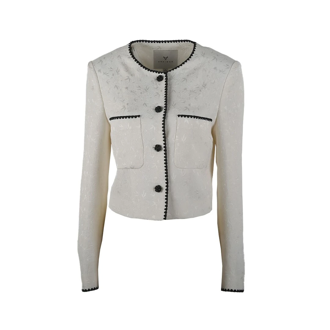 【女乔专属】绣花提花外套S3021