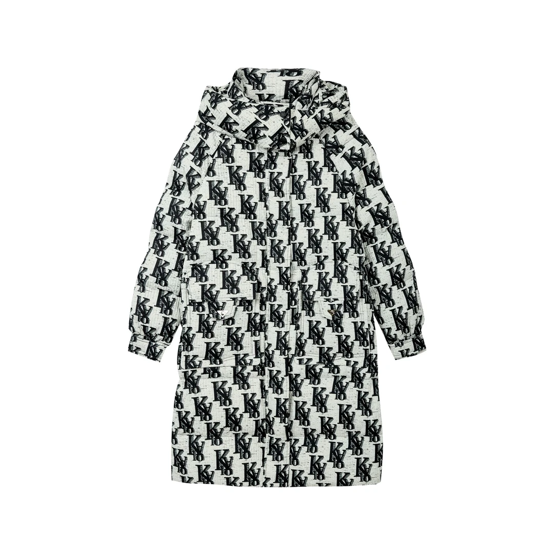 【女乔专属】时尚满版印花鹅绒羽绒服Y10BYS8739