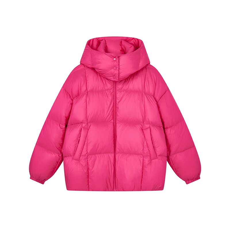 【小北推荐】保暖白鸭绒羽绒服加厚连帽防风宽松外套X10AYS8700