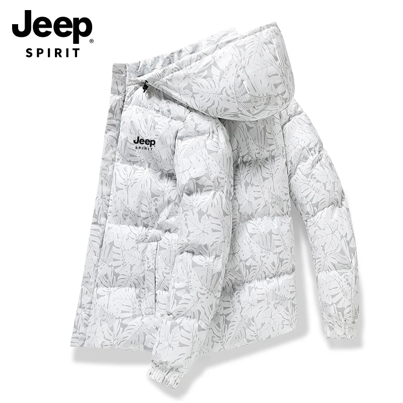 JEEPSPIRIT吉普秋冬男士棉服连帽保暖休闲棉衣加厚百搭冬季外套