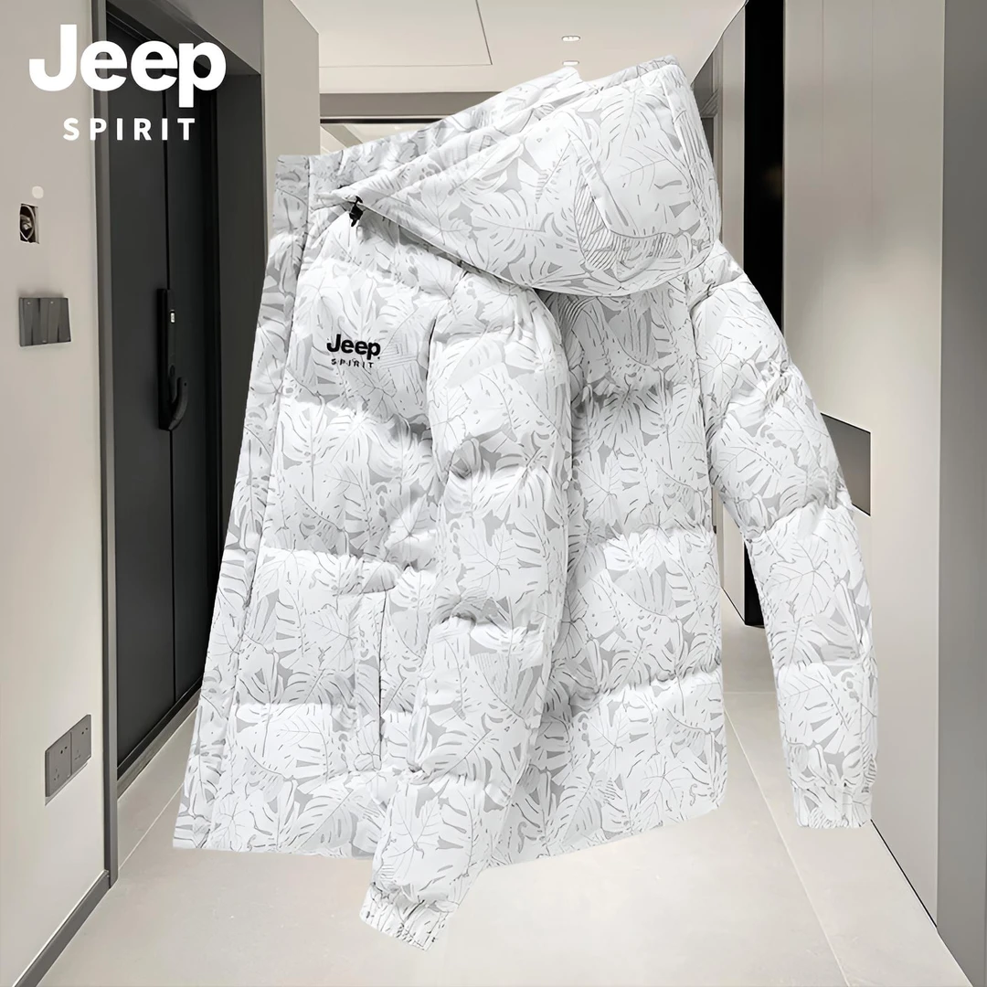 JEEPSPIRIT吉普秋冬男士保暖棉衣时尚休闲百搭连帽棉服加厚外套