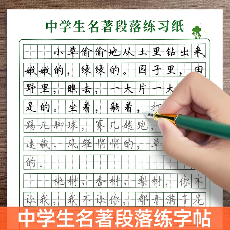 初中生专用字帖七八九年级人教版同步语文好词好句好段摘抄楷书