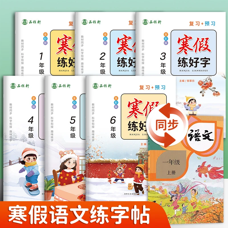 2025新版寒假衔接作业一年级二三年级四五六字帖上册下册小学生