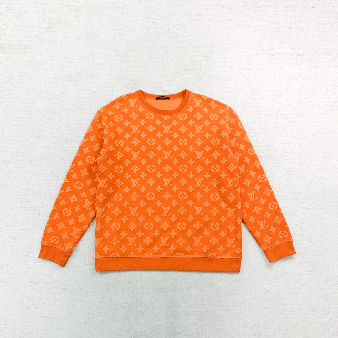 未使用 LouisVuitton/路易威登 lv三花满印针织卫衣l码编码xb2575