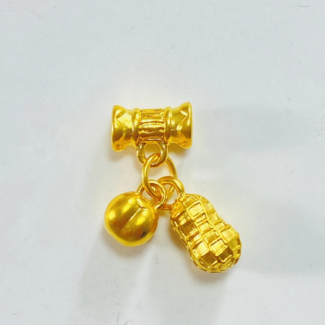 足金999 黄金弯管好柿花生 0.5