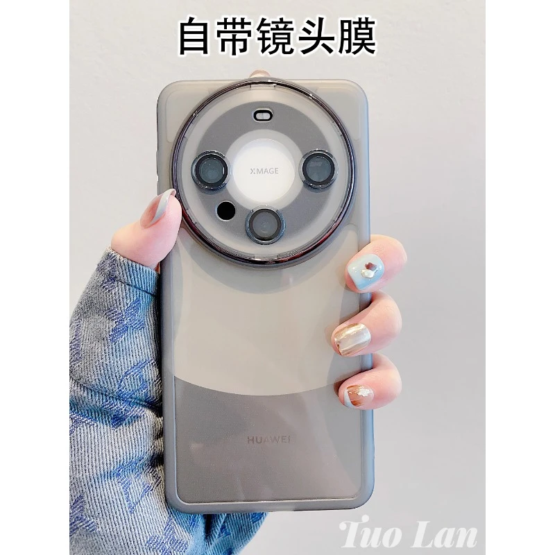 适用华为mate60pro手机壳mate50超薄40带镜头膜30pro情侣男女防摔