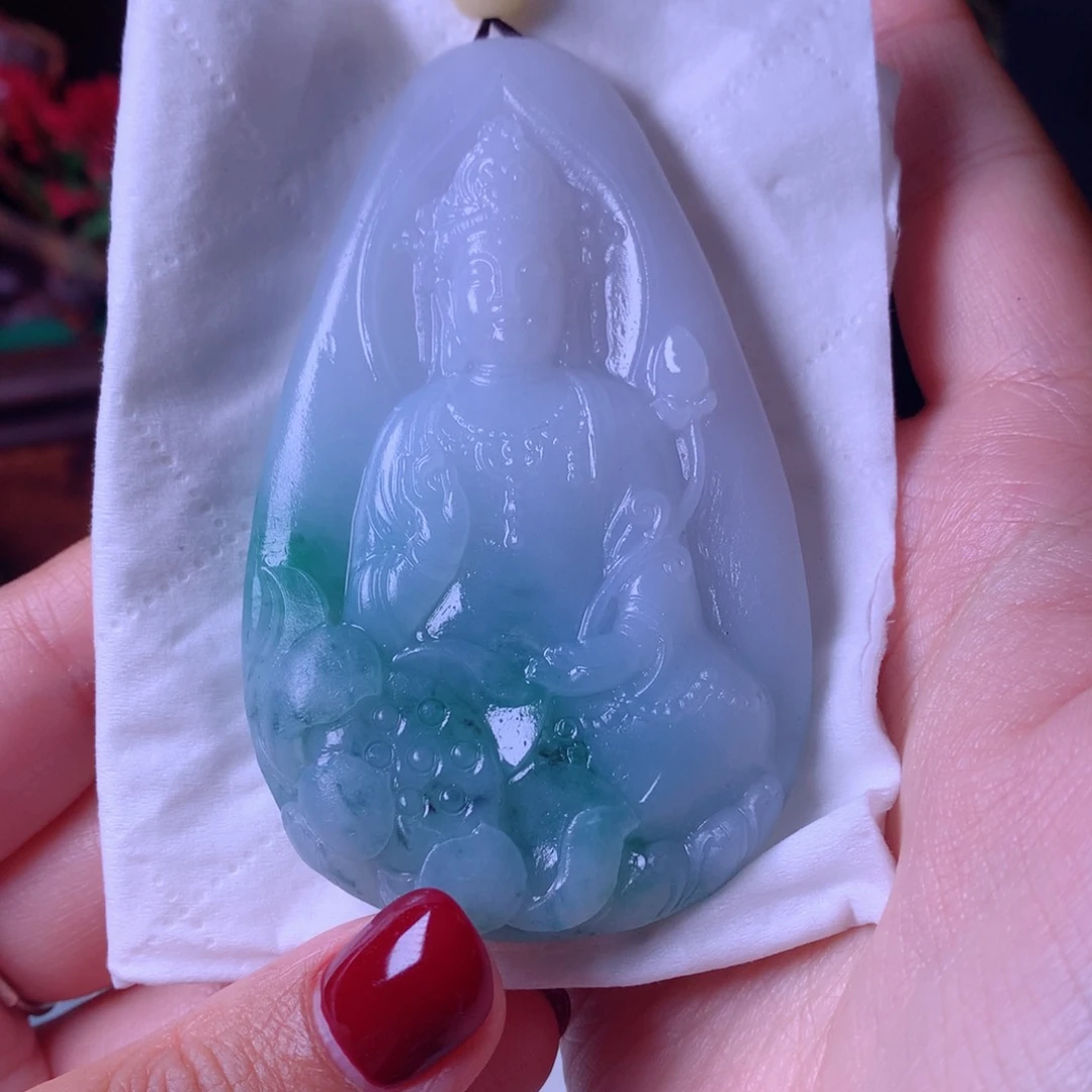 定制翡翠未镶嵌影****幕观音