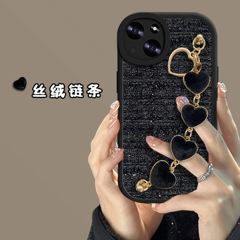 【适用苹果/华为/vivo/oppo/小米】小香风编织创意爱心手链手机壳