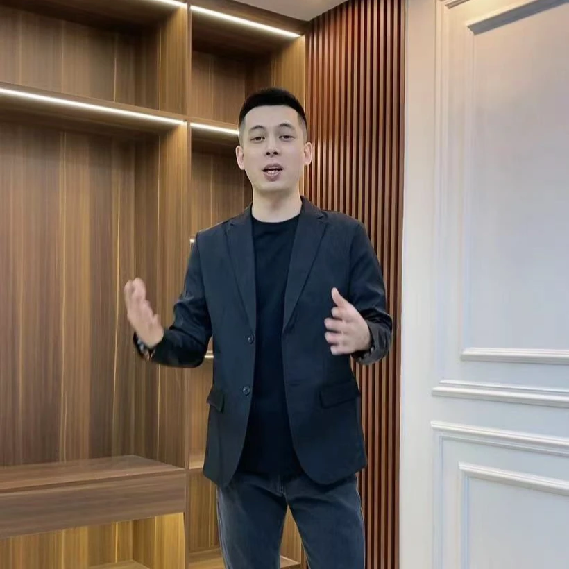 TUYA 男士春款休闲西服上装修身平驳领两颗扣轻奢经典百搭-23008