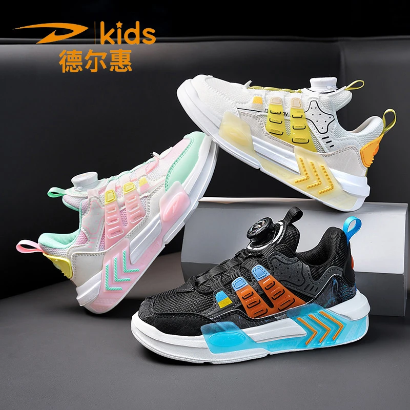 Deerway/德尔惠运动鞋春季新款透气网面儿童中大童时尚百搭男女童