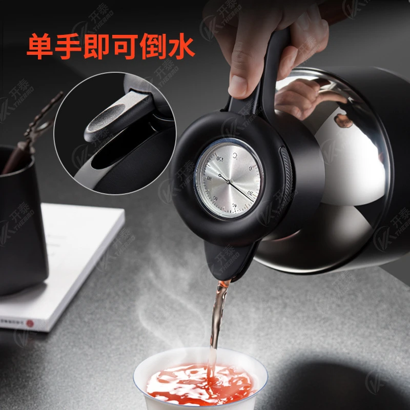温度计焖茶壶 不锈钢保温水壶家用高档显温壶 闷茶壶老白茶泡茶壶