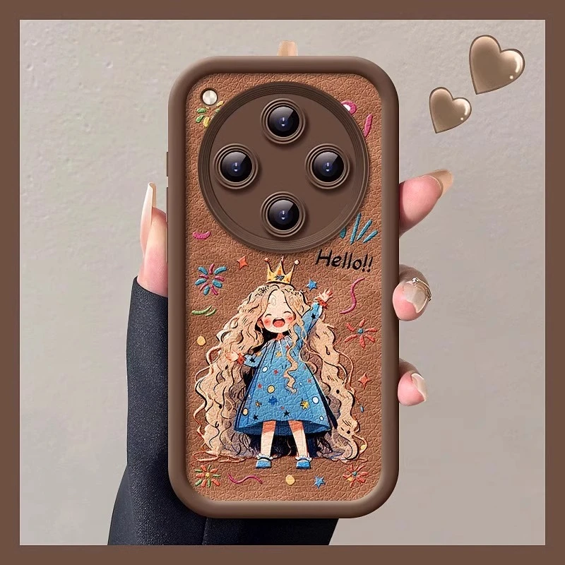 涂鸦女孩手机壳适用vivox200手绳vivoX100 Pro挂绳s19女x100s复古