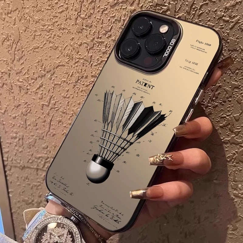 羽毛球适用苹果15promax手机壳个性创意iPhone14pro简约小众13por
